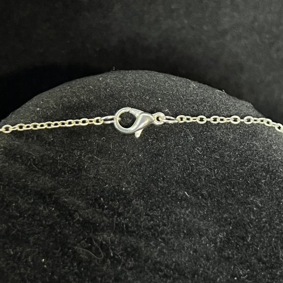 Silver Tone Cascading Orchid Cable Chain Necklace 20" (3747) - Picture 5 of 6